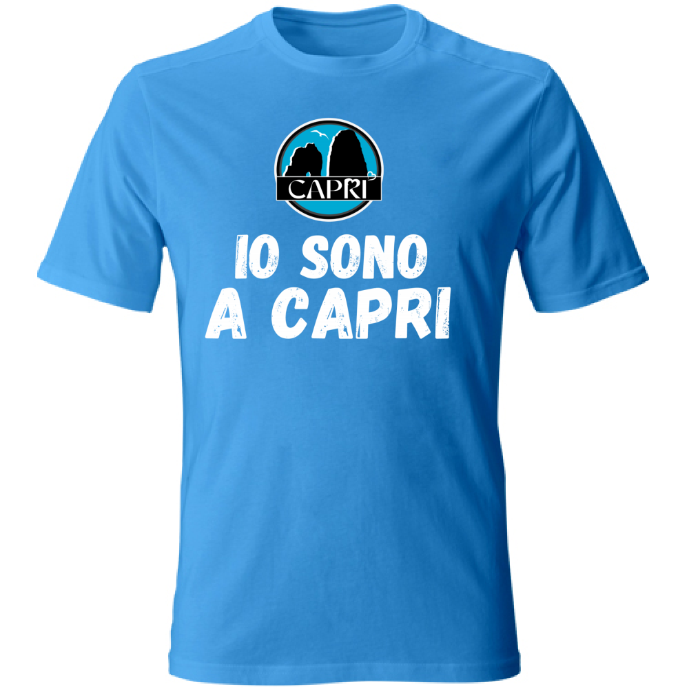 T-Shirt Unisex IO SONO A CAPRI SCRITTA BIANCA