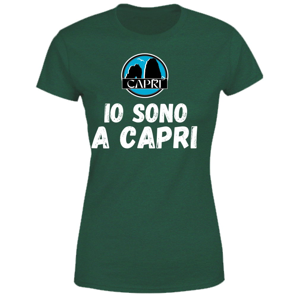 Women's T-Shirt I AM IN CAPRI WHITE WRITING