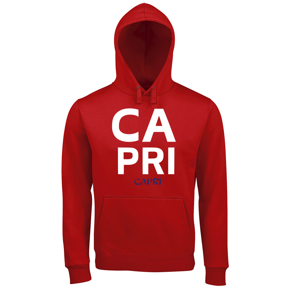 Hoodie Premium Men CAPRI DESIGN SCRITTA BIANCA