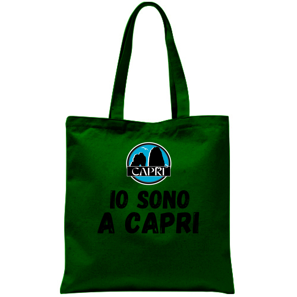 I AM IN CAPRI BLACK WRITING bag