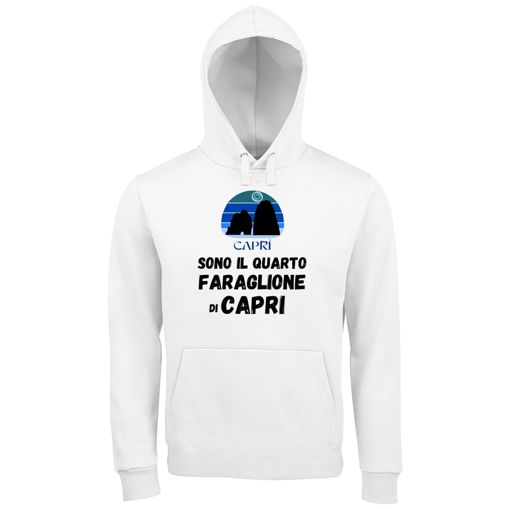 Hoodie Premium Men SONO IL QUARTO FARAGLIONE DI CAPRI SCRITTA NERA