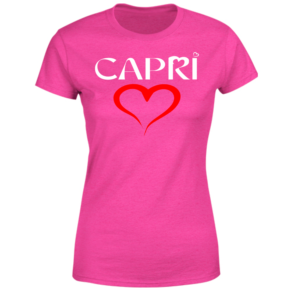 T-Shirt Donna CUORE CAPRI ROSSO