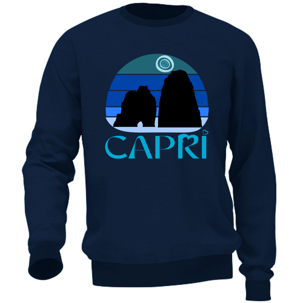 Felpa Unisex CAPRI VINTAGE TRAMONTO AZZURRATO