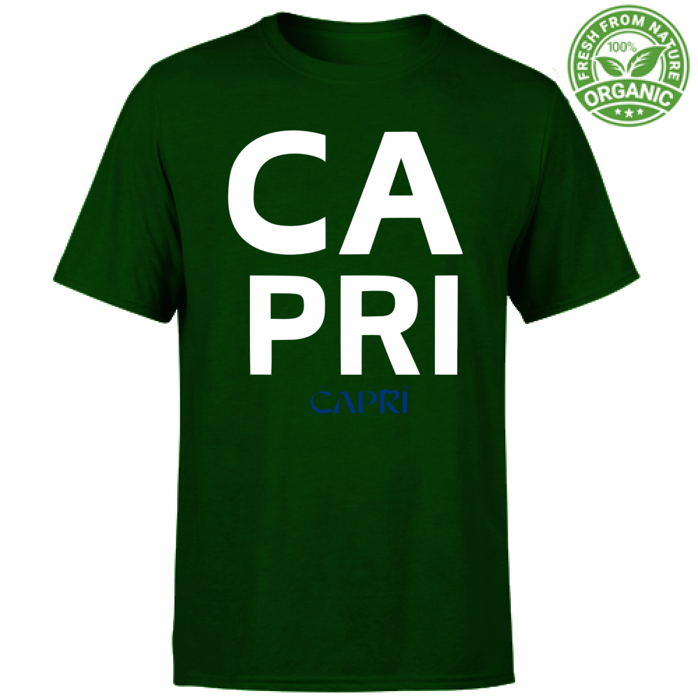 T-Shirt Unisex Organic CAPRI DESIGN SCRITTA BIANCA