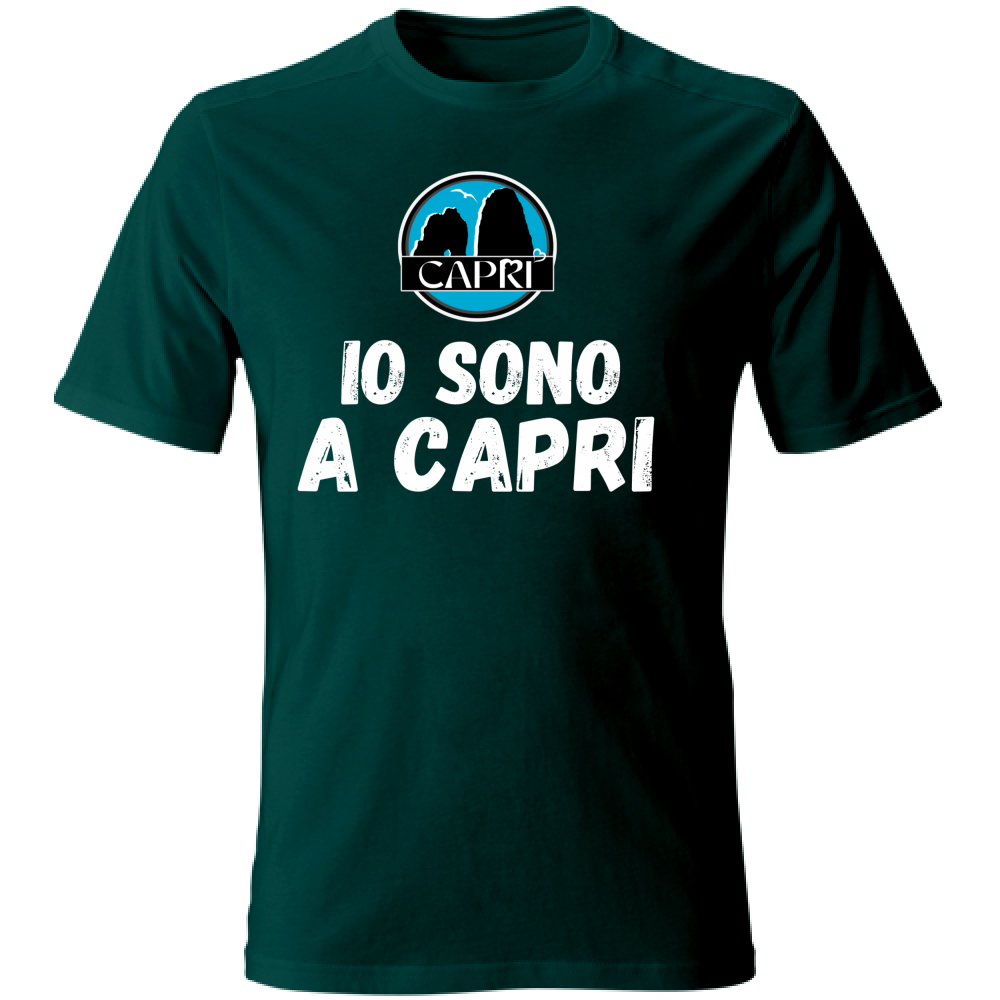 T-Shirt Unisex IO SONO A CAPRI SCRITTA BIANCA