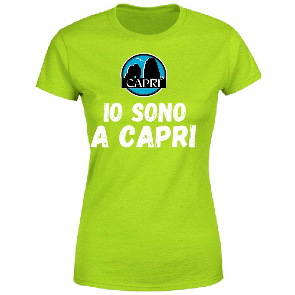 Women's T-Shirt I AM IN CAPRI WHITE WRITING