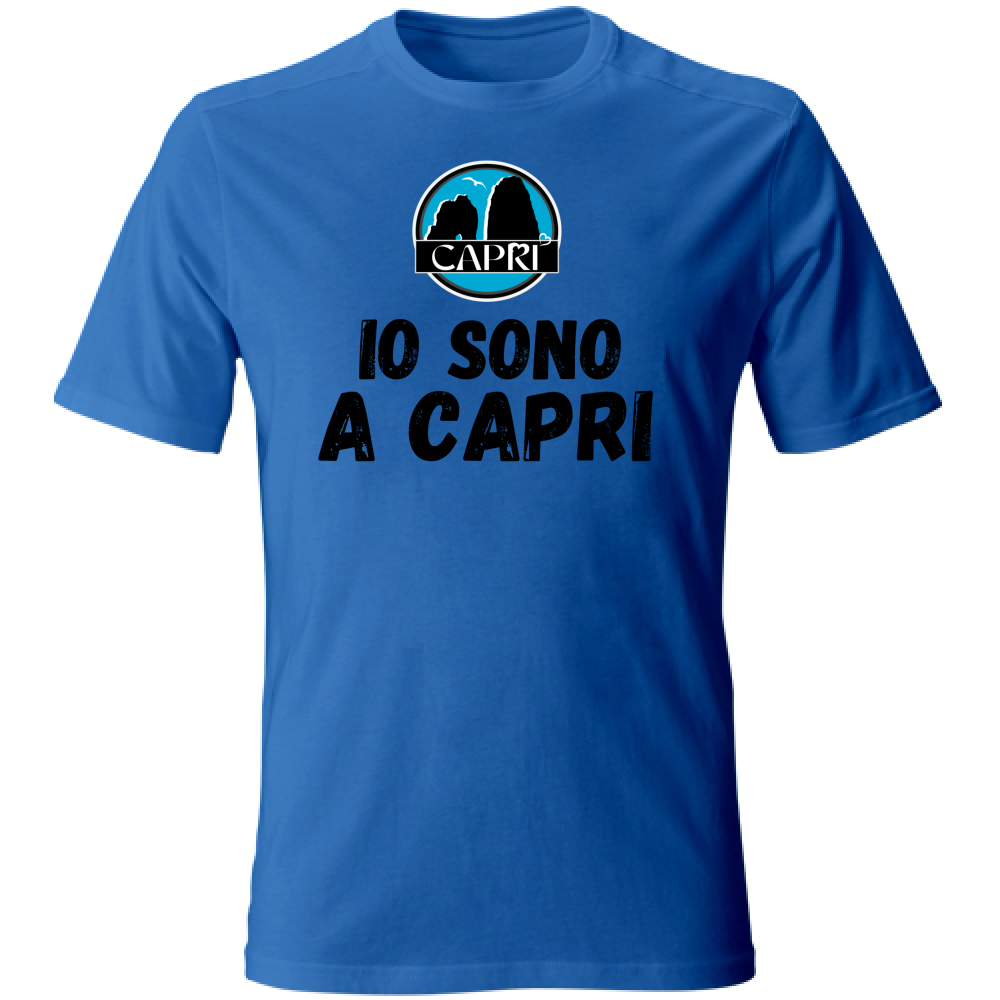 Unisex T-Shirt Large I AM IN CAPRI BLACK WRITING