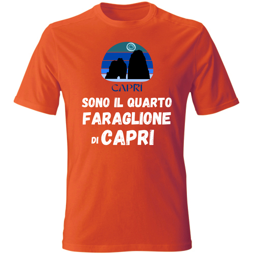 T-Shirt Unisex SONO IL QUARTO FARAGLIONE DI CAPRI SCRITTA BIANCA