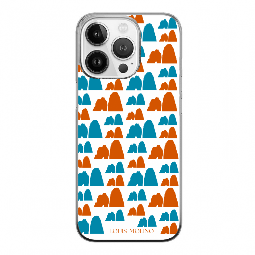 Rubber Cover iPhone 14 Pro BLUE AND ORANGE FARAGLIONI CAPRI