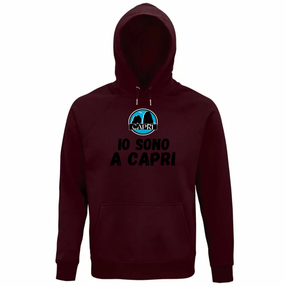 Unisex Organic Hoodie I AM IN CAPRI BLACK WRITING