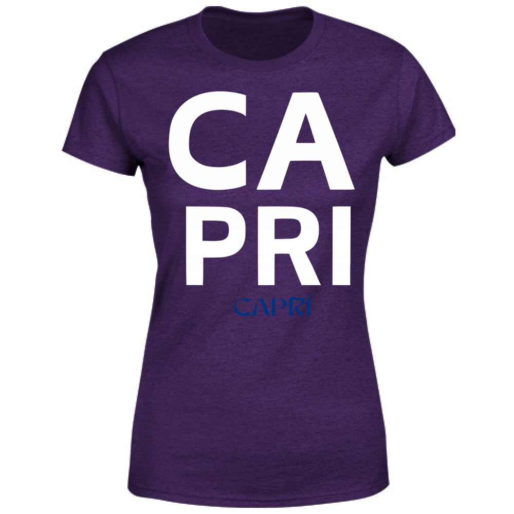 T-Shirt Donna CAPRI DESIGN SCRITTA BIANCA