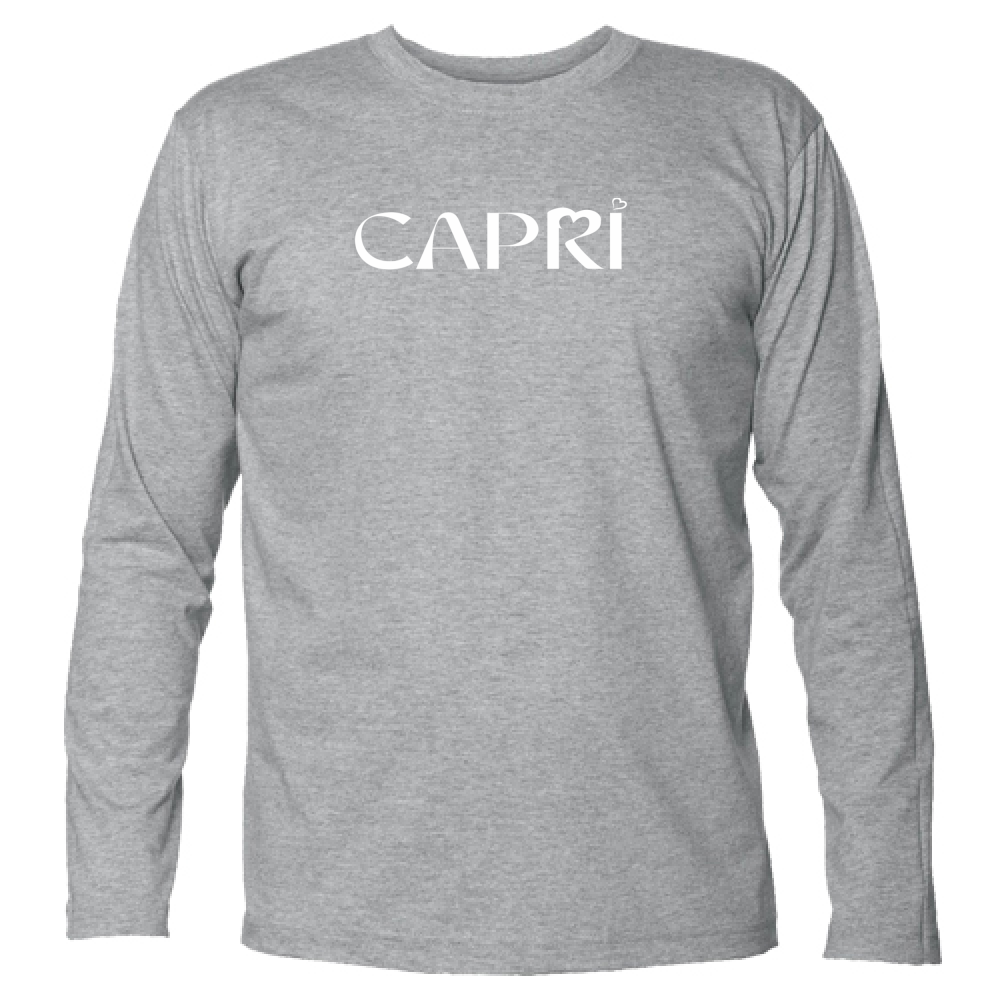 Unisex Long Sleeve T-Shirt CAPRI MINIMAL WHITE WRITING