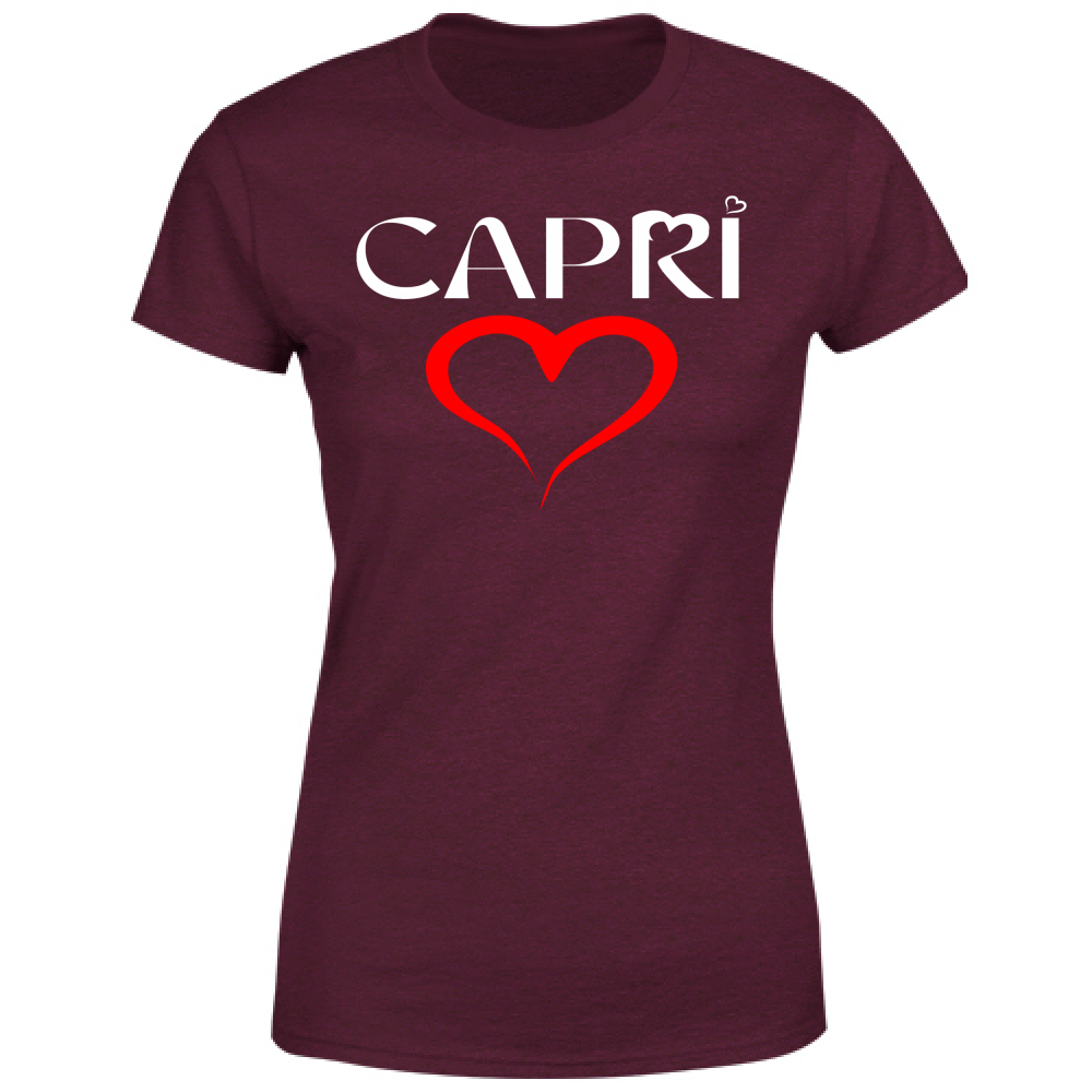 T-Shirt Donna CUORE CAPRI ROSSO