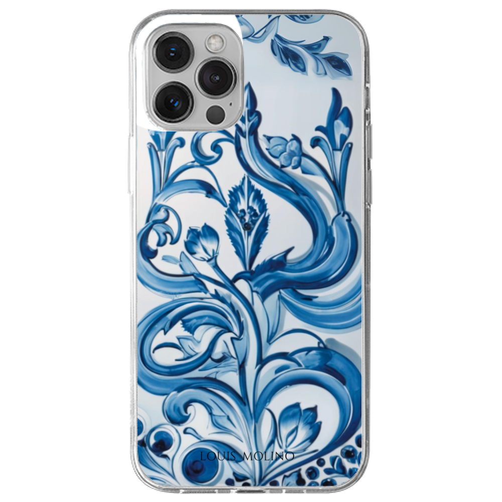 Rubber Cover iPhone 12 BLUE CAPRI CURVES