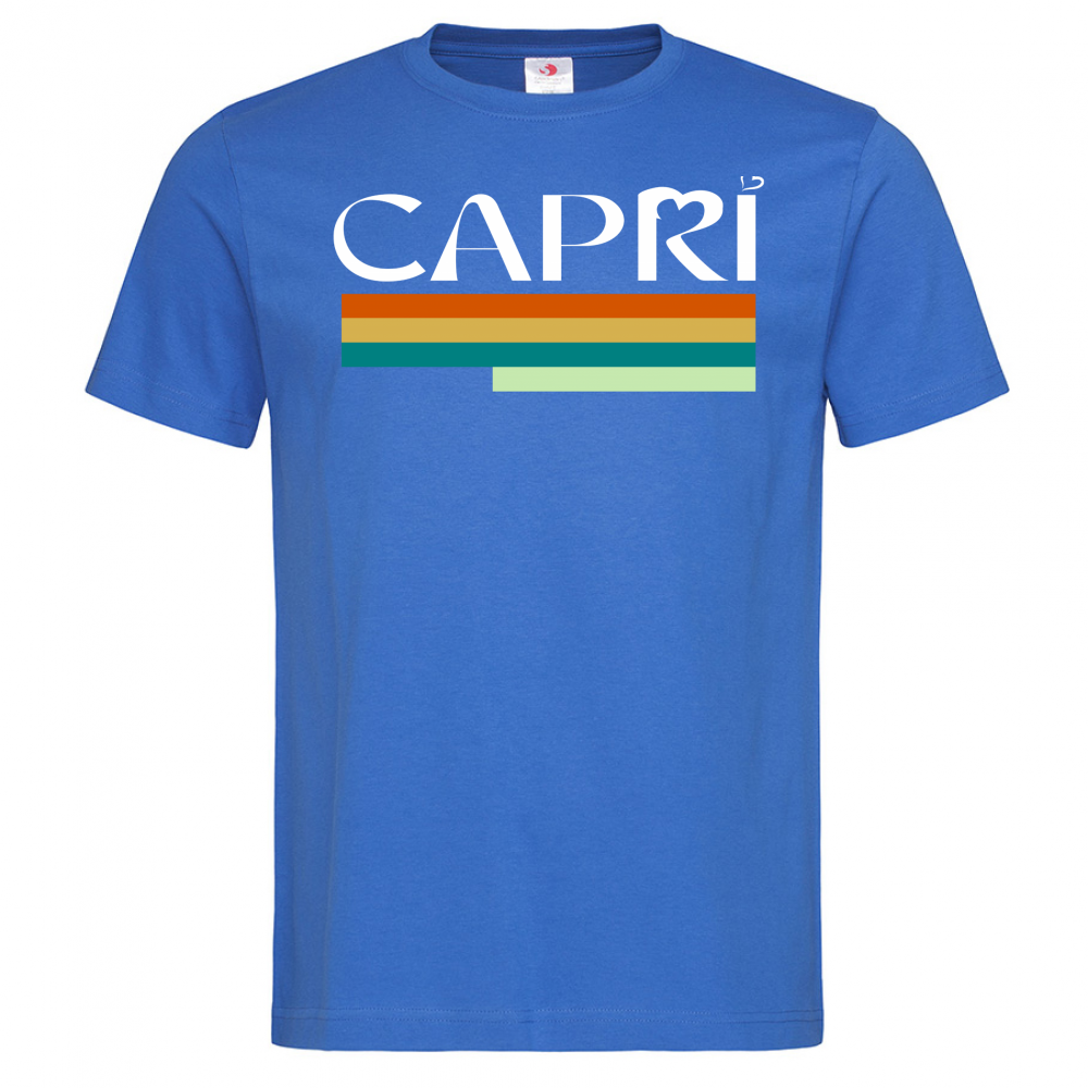 T-Shirt Men Premium CAPRI TECNICOLOR SCRITTA BIANCA