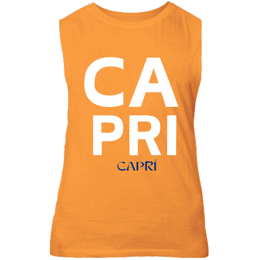 Canotta Unisex CAPRI DESIGN SCRITTA BIANCA