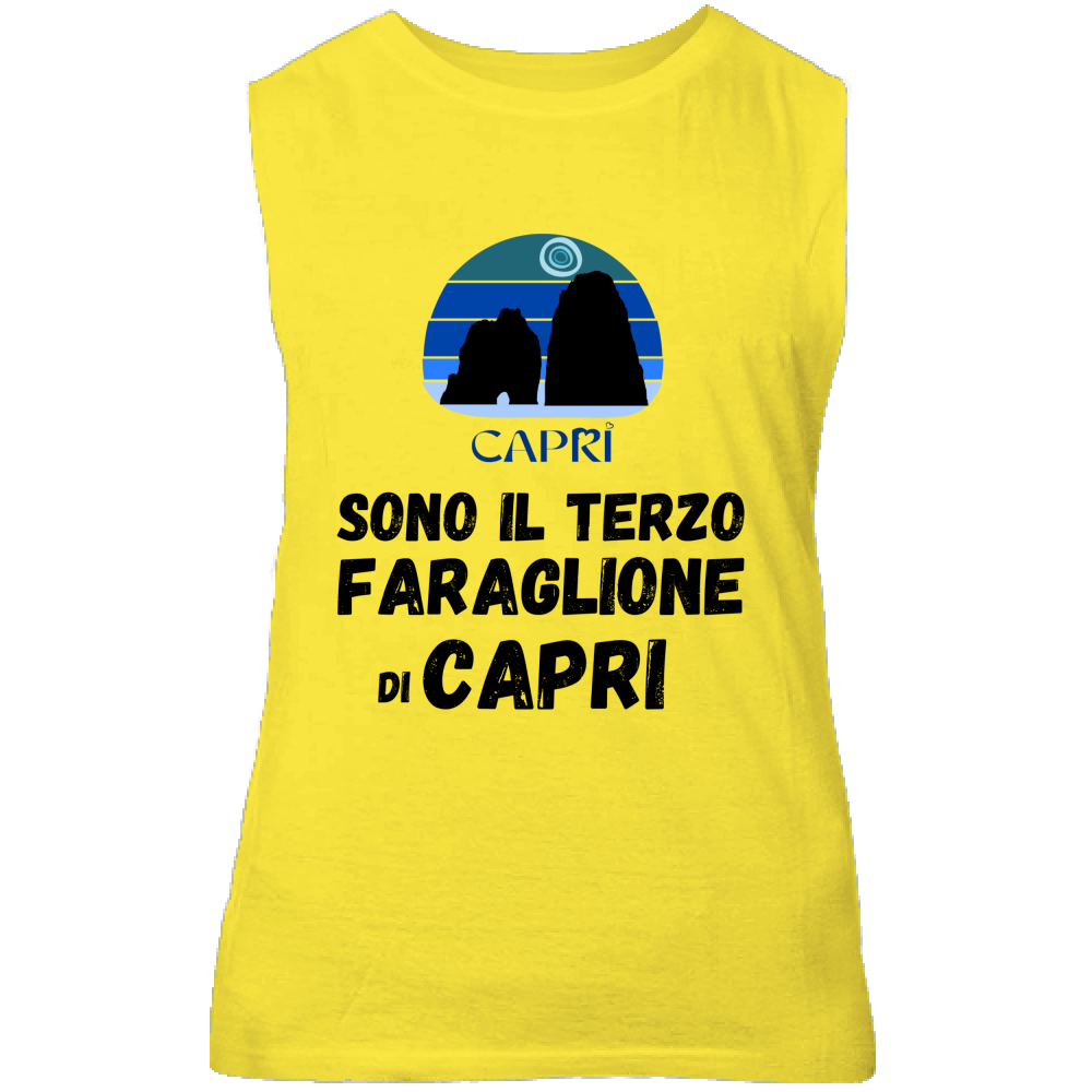 Unisex Tank Top I AM THE THIRD FARAGLIONE OF CAPRI BLACK WRITING