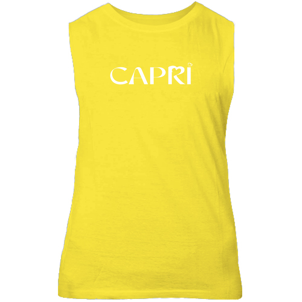 Canotta Unisex CAPRI MINIMAL SCRITTA BIANCA