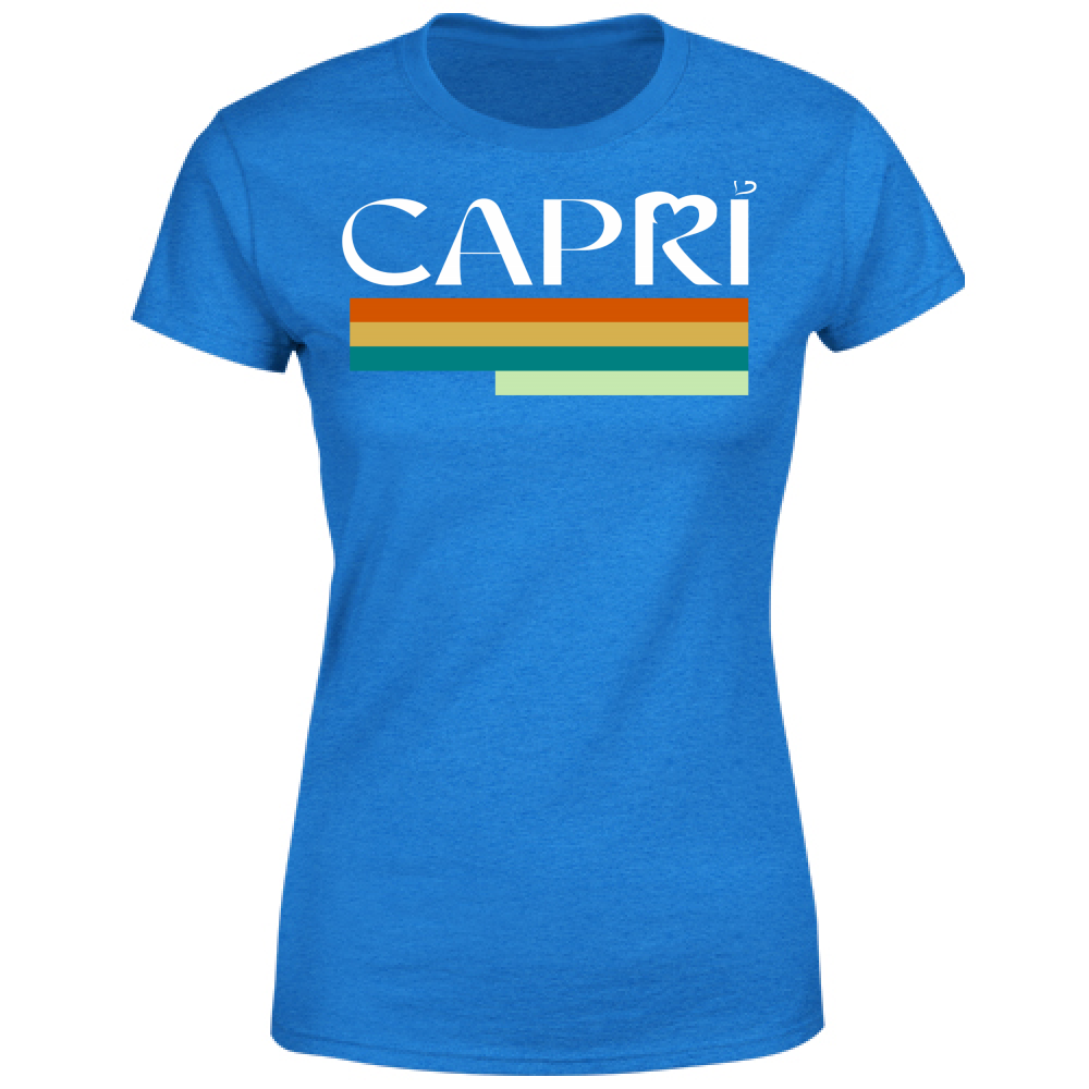 T-Shirt Donna CAPRI TECNICOLOR SCRITTA BIANCA