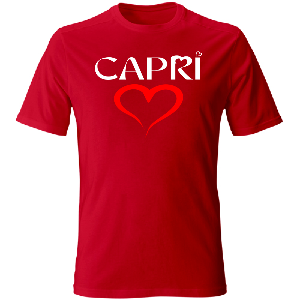 T-Shirt Bambino CUORE CAPRI ROSSO