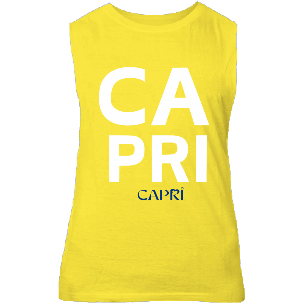 Canotta Unisex CAPRI DESIGN SCRITTA BIANCA