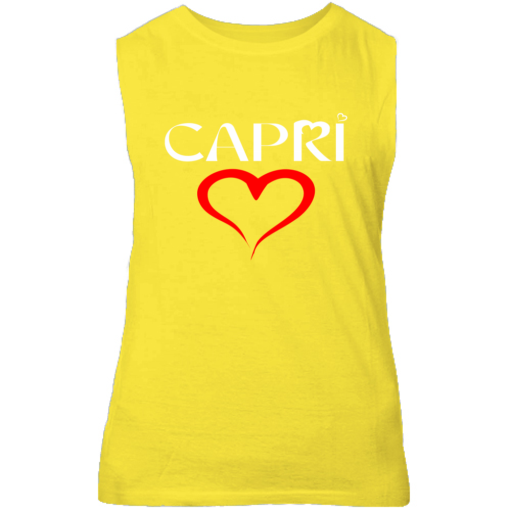 Unisex Tank Top HEART CAPRI RED