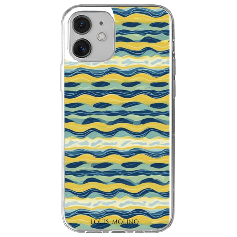 Rubber Cover iPhone 12 BORDER CAPRI PAINT