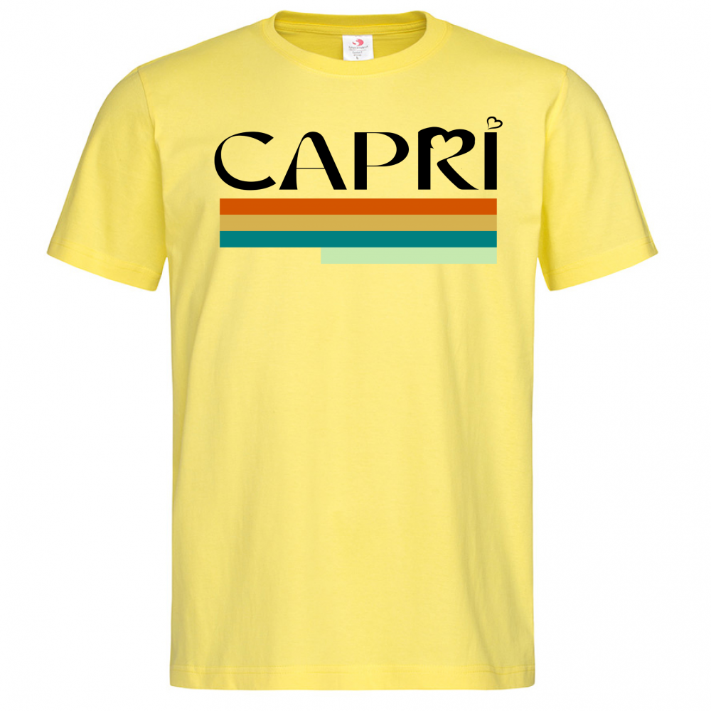 T-Shirt Men Premium CAPRI TECNICOLOR SCRITTA NERA