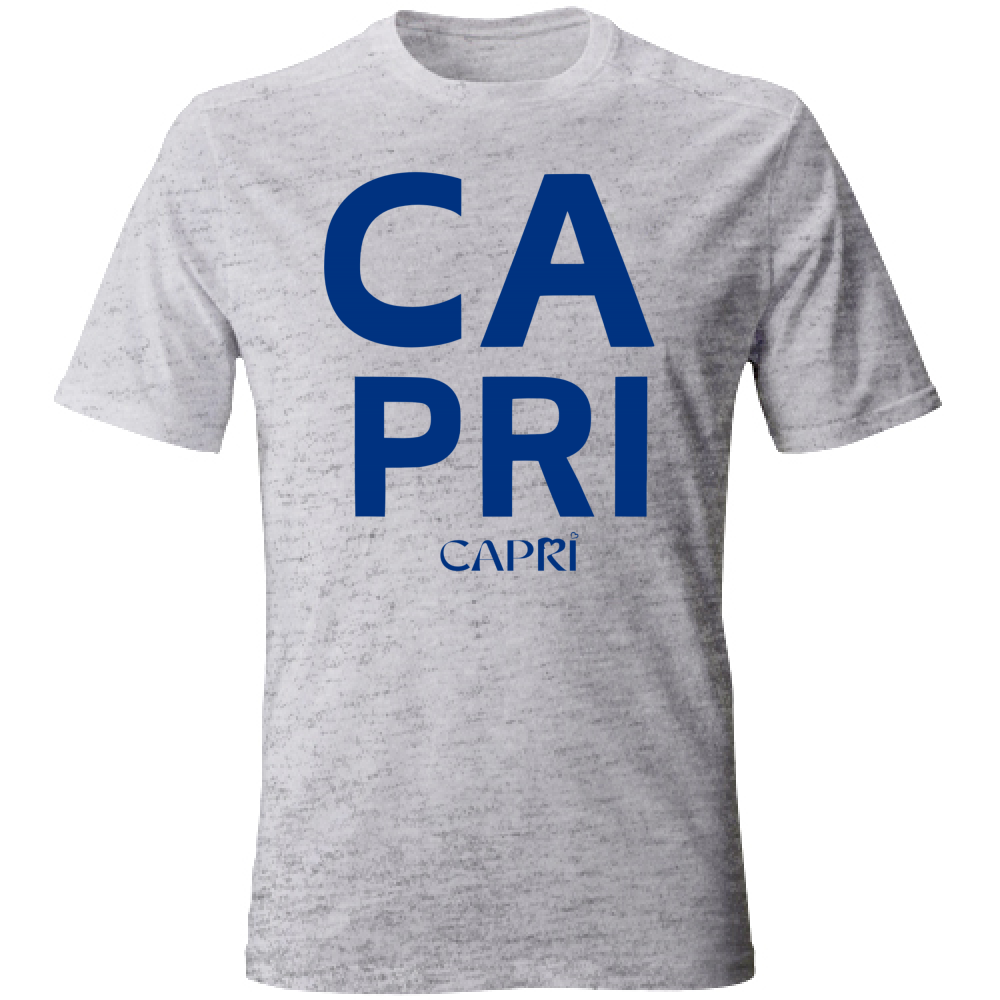 T-Shirt Unisex CAPRI DESIGN SCRITTA BLUE