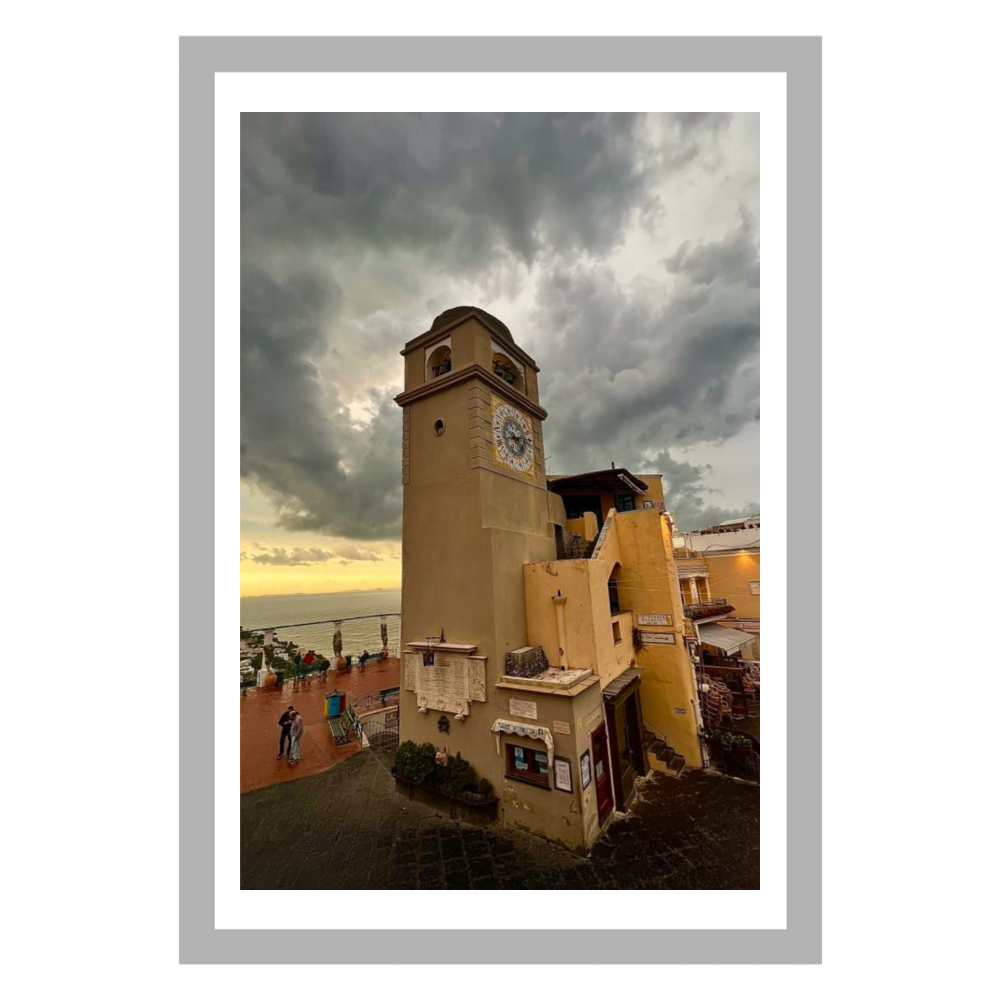 Poster con Cornice 40x60 Capri Piazzetta