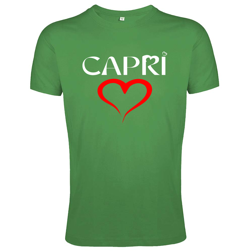 T-Shirt Men Fit HEART CAPRI RED