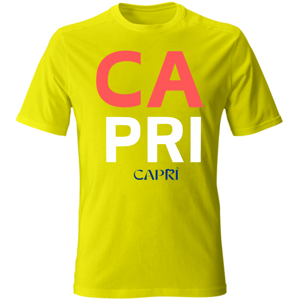 T-Shirt Unisex CAPRI DESIGN SCRITTA ROSSA