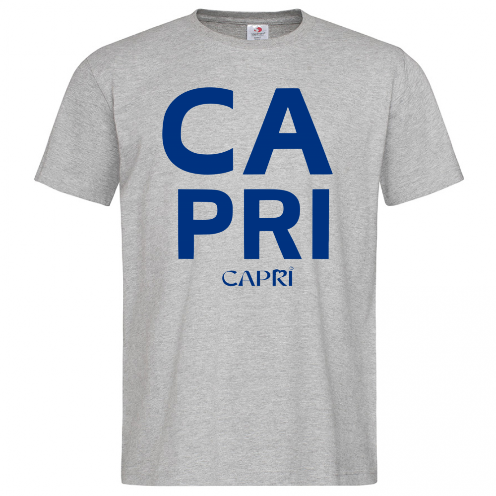 T-Shirt Men Premium CAPRI DESIGN SCRITTA BLUE