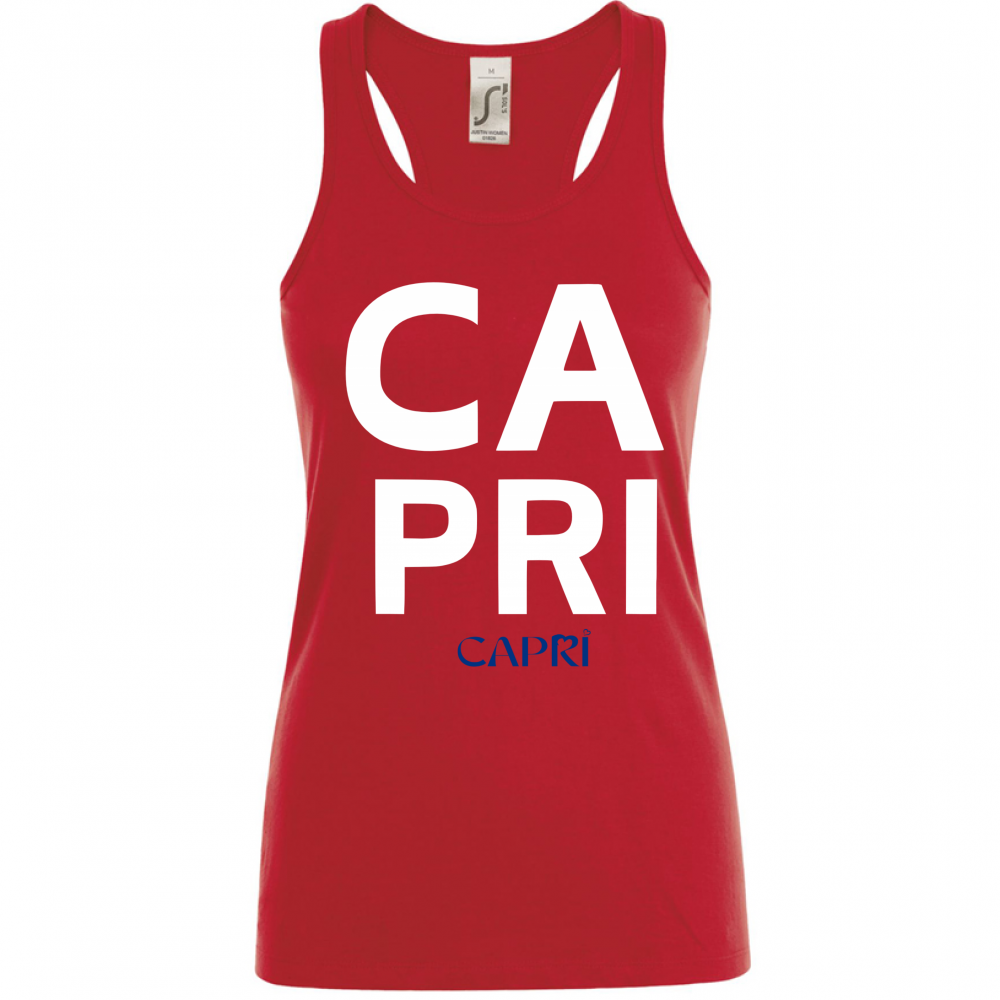 Women's Tank Top CAPRI DESIGN WHITE WRITING