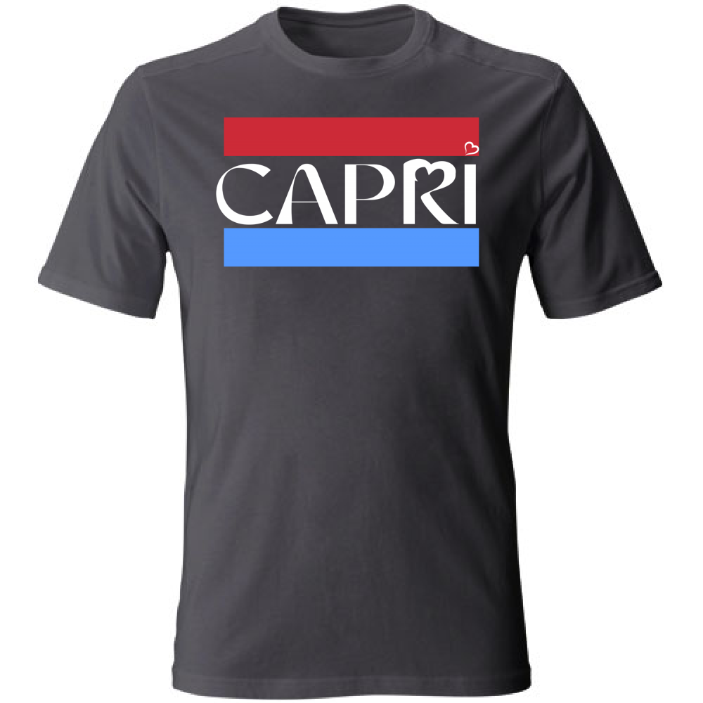 T-Shirt Unisex CAPRI FASCIA ROSSO BLUE BIANCO
