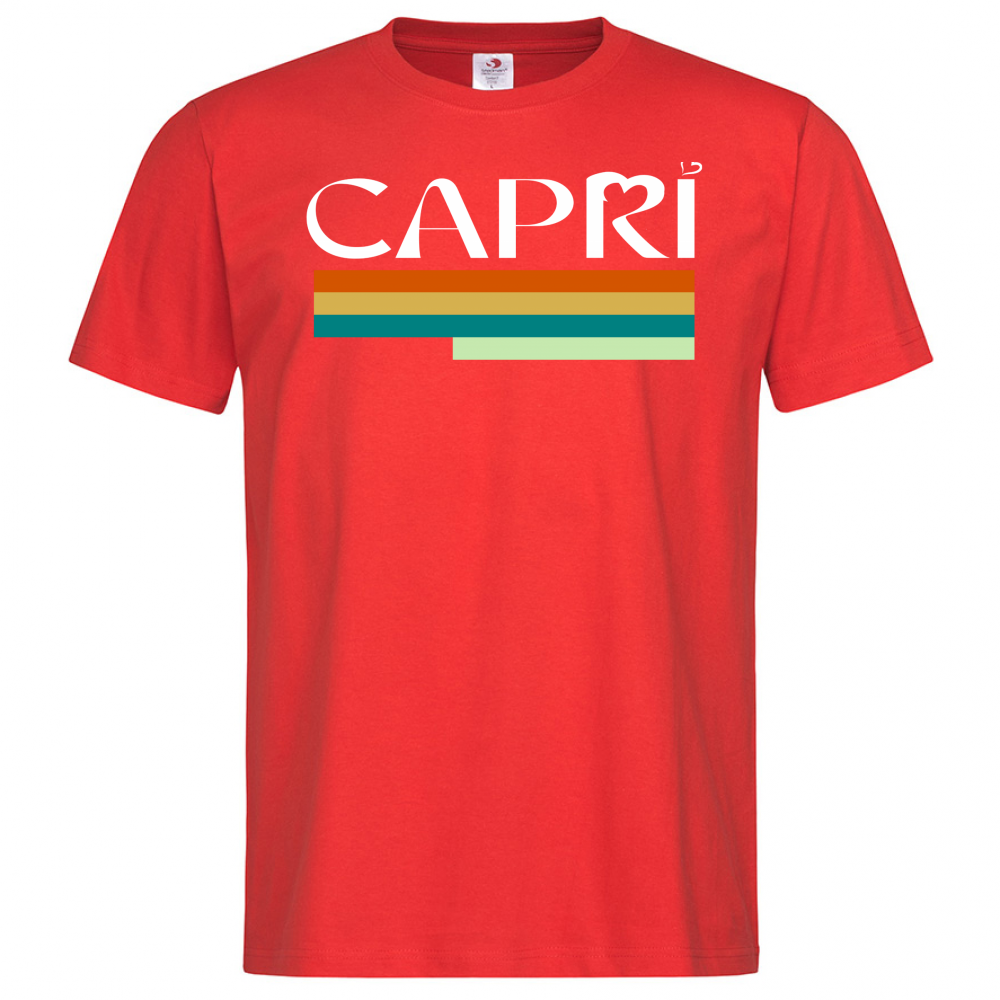 T-Shirt Men Premium CAPRI TECNICOLOR SCRITTA BIANCA