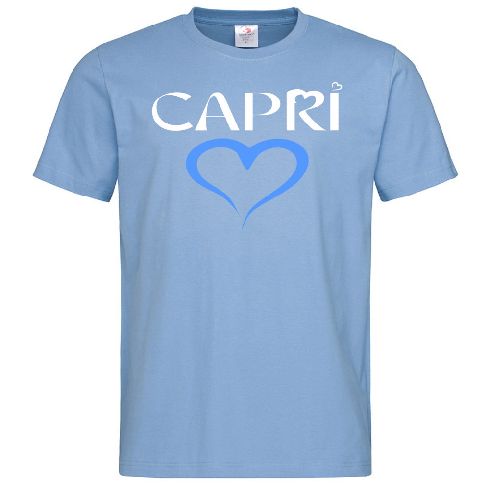 T-Shirt Men Premium CAPRI CUORE AZZURRO