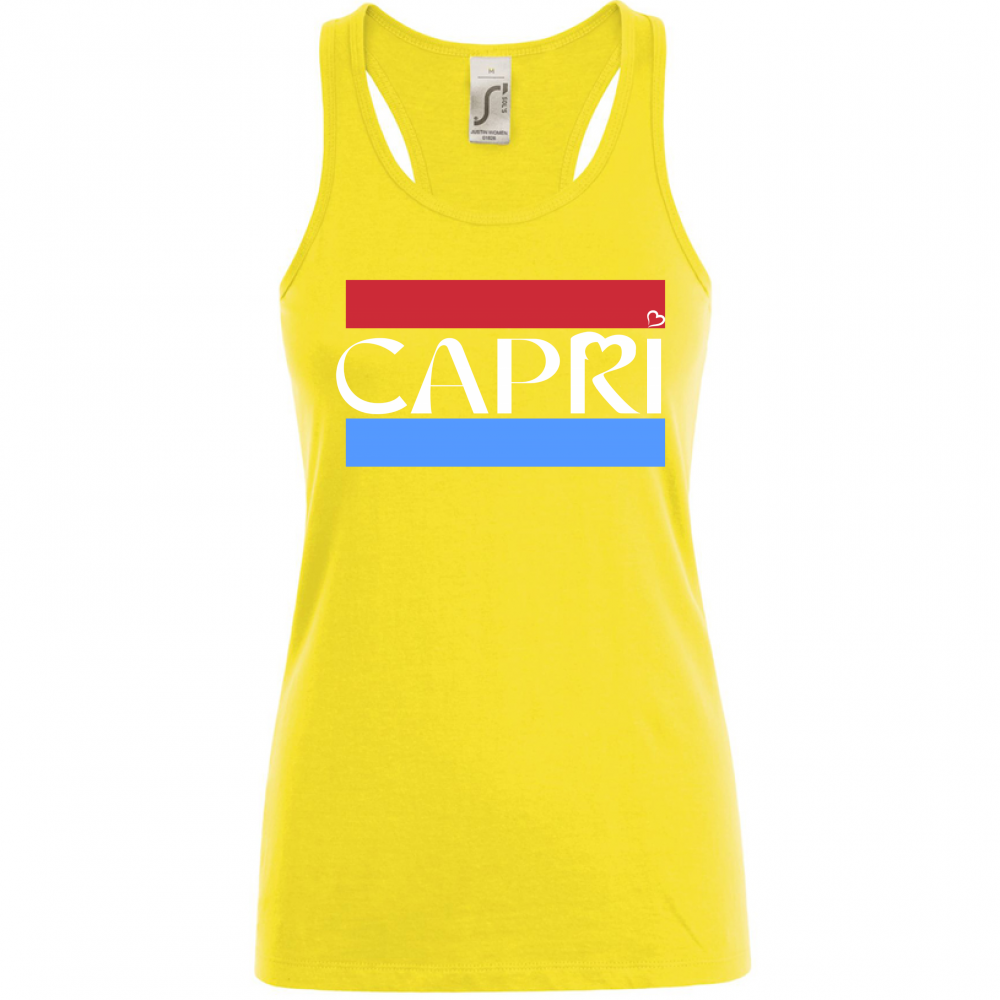 Canotta Donna CAPRI FASCIA ROSSO BLUE BIANCO