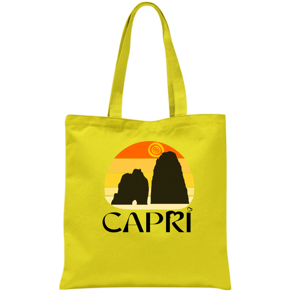 Borsa CAPRI TRAMONTO VINTAGE SCRITTA NERA