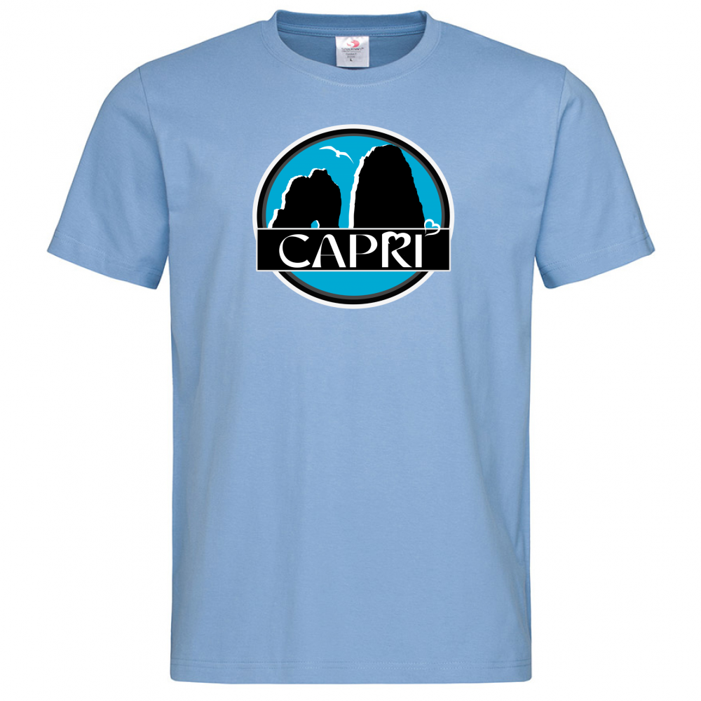 T-Shirt Men Premium CAPRI CERCHIO MAGICO CON  FARAGLIONI