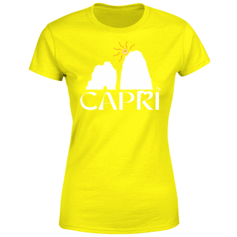 T-Shirt Donna CAPRI HAPPY FARAGLIONI WHITE
