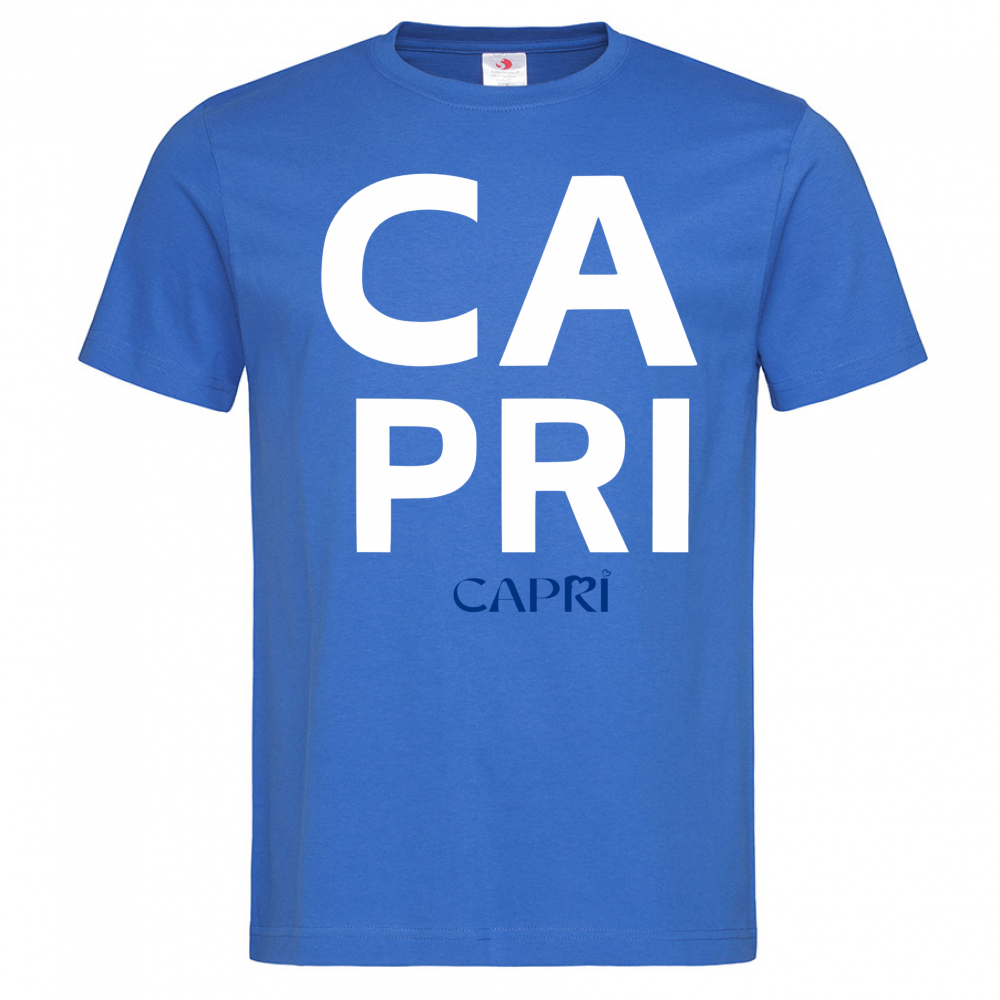 T-Shirt Men Premium CAPRI DESIGN SCRITTA BIANCA
