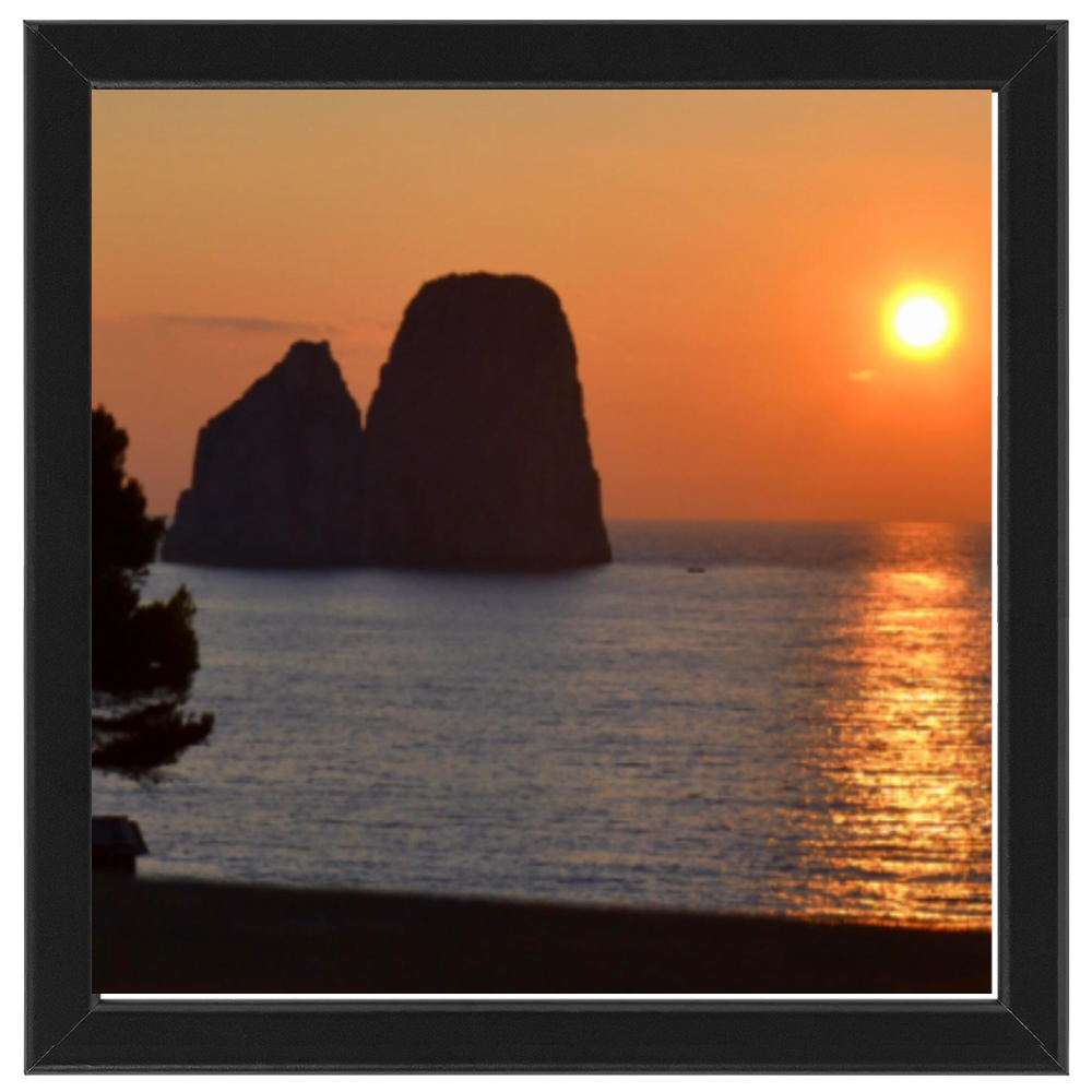 Poster con Cornice 40x40 Capri Faraglioni incantati Poster+cornice quadrato