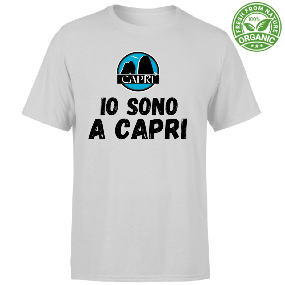 T-Shirt Unisex Organic IO SONO A CAPRI SCRITTA NERA