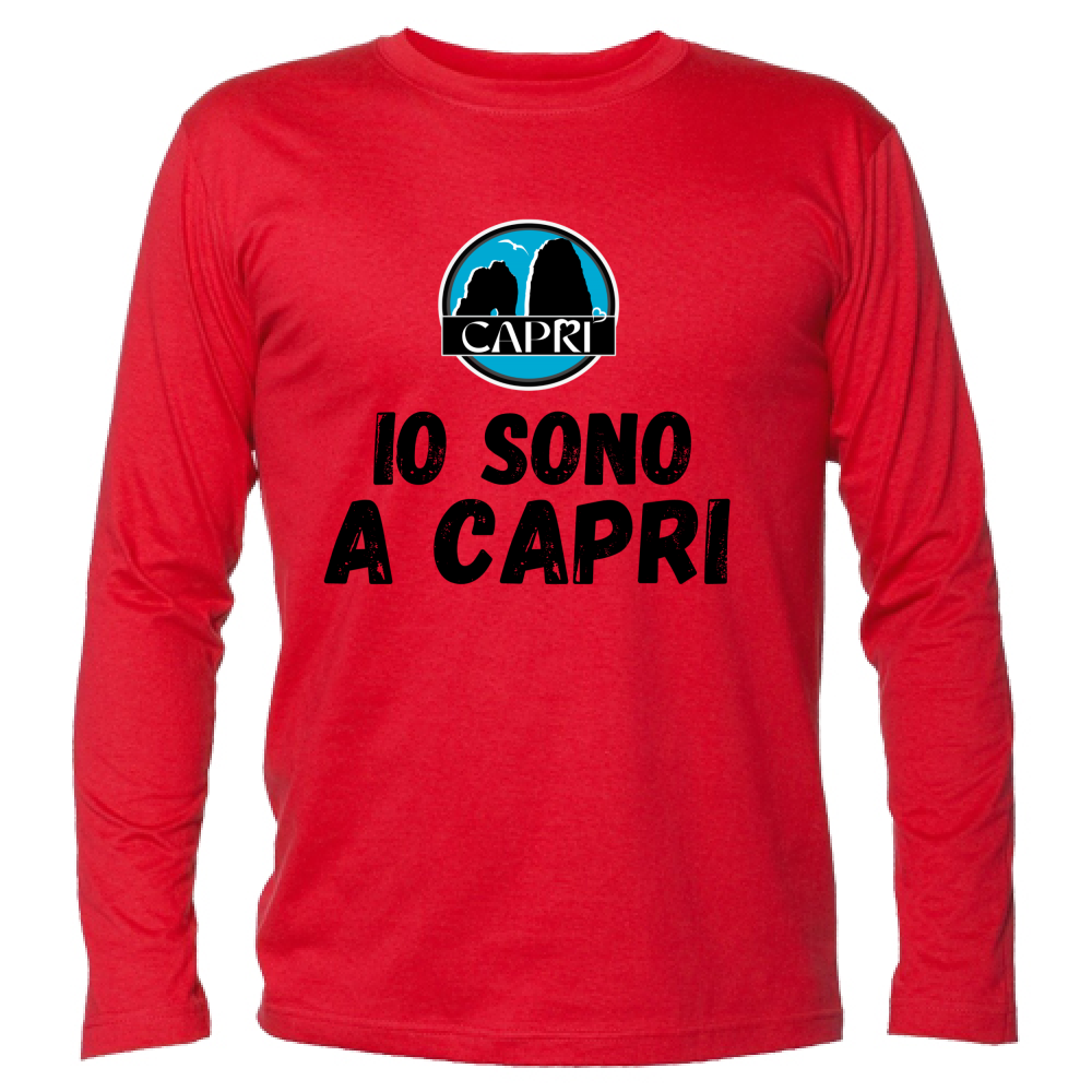 Unisex Long Sleeve T-Shirt I AM IN CAPRI BLACK WRITING