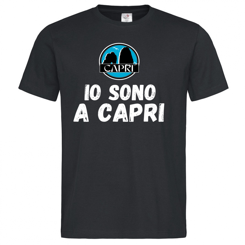 T-Shirt Men Premium I AM IN CAPRI WHITE WRITING