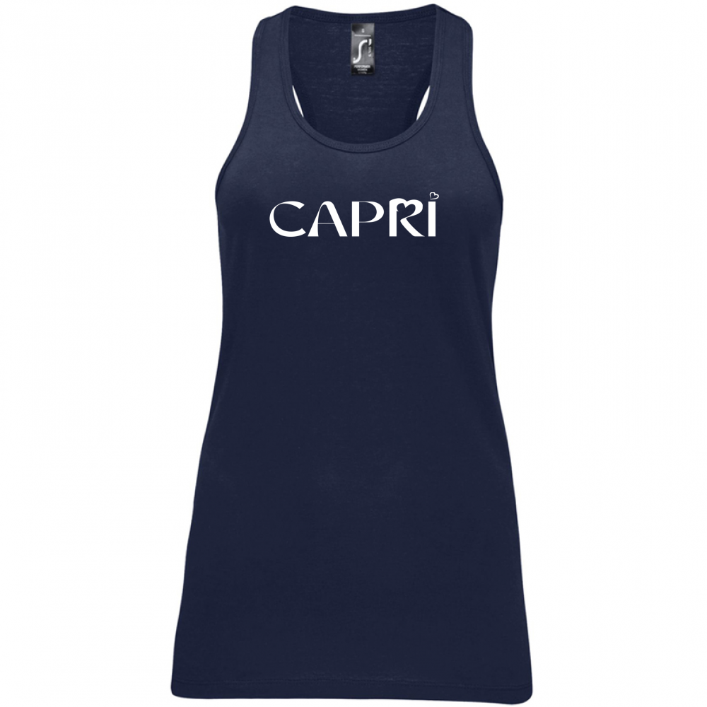 Canotta Donna CAPRI MINIMAL SCRITTA BIANCA