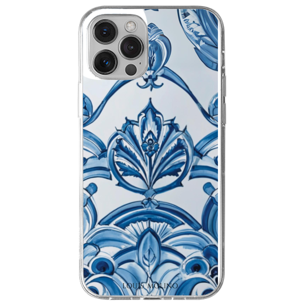 Rubber Cover iPhone 12 BLUE WEAVING CAPRI