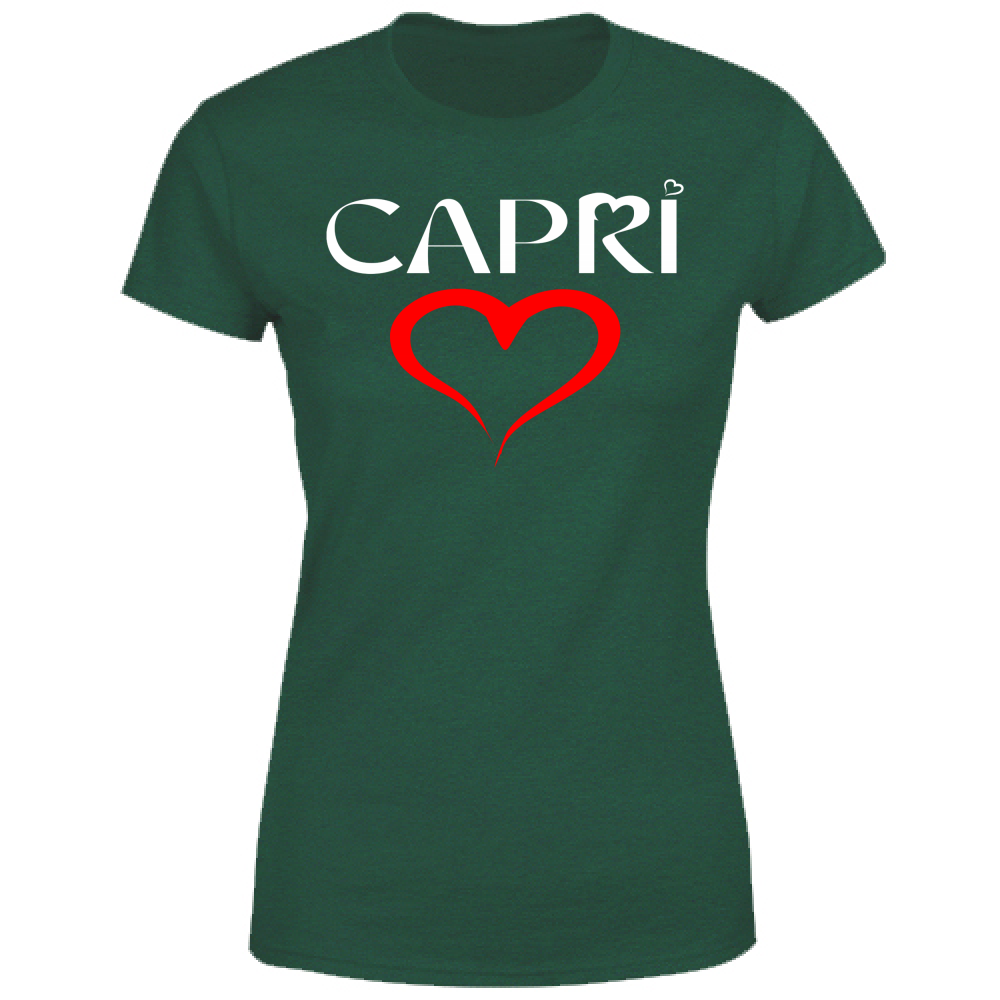 T-Shirt Donna CUORE CAPRI ROSSO