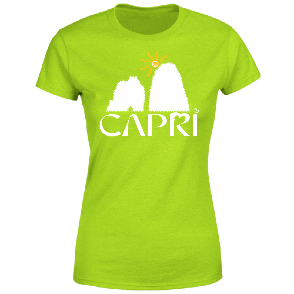 T-Shirt Donna CAPRI HAPPY FARAGLIONI WHITE